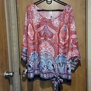 Perception Women Top Size 3X Multi Color EUC
